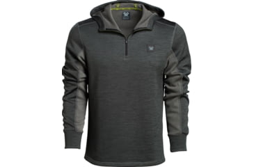 Image of Vortex Frontier Limits 1/4 Zip Hoodie Pullover - Mens, Grey Heather, Large, 220-17-GHTL
