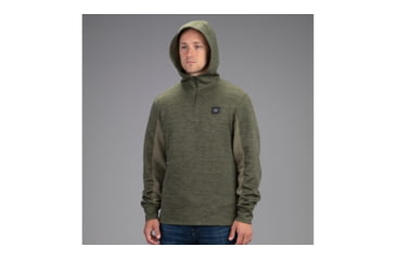 Image of Vortex Frontier Limits 1/4 Zip Hoodie Pullover - Mens, Mayfly, Large, 220-17-MFYL