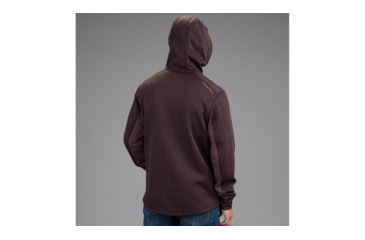 Image of Vortex Frontier Limits 1/4 Zip Hoodie Pullover - Mens, Rich Mahogany, Large, 220-17-RMAL