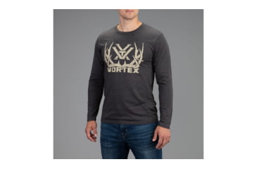 Image of Vortex Full-Tine Job Long Sleeve T-Shirt - Mens, Charcoal Heather, Small, 219053-CHHS
