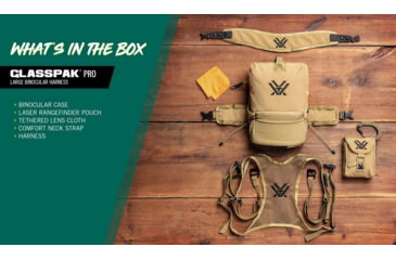 Image of Vortex GlassPak Pro Binocular Harness, Tan, Large, P600-L