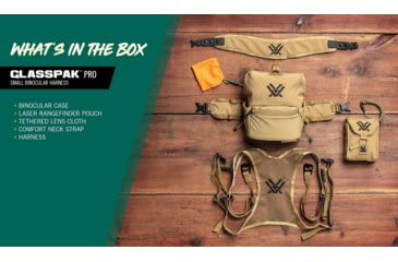 Image of Vortex GlassPak Pro Binocular Harness, Tan, Small, P600-S