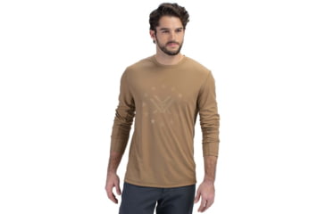 Image of Vortex LS Performance Logo Shirt - 13 Star - Mens, 4XL, Kelp Brown, 123-06-KLP4X