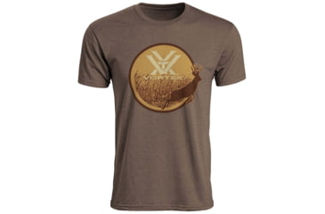 Image of Vortex Mens SS Buck Chest Logo, Brown Heather, M, 219063-BRH-M