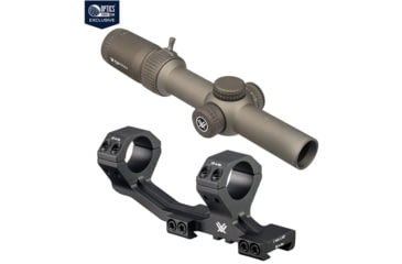 Image of Vortex OPMOD Strike Eagle Rifle Scope, 1-6x24mm, FDE &amp; Vortex Sport Cantilever Mount 30mm, Black