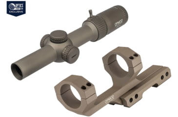 Image of Vortex OPMOD Strike Eagle Rifle Scope, 1-8x24mm, FDE &amp; Vortex OPMOD Sport Cantilever 30mm Mount, FDE