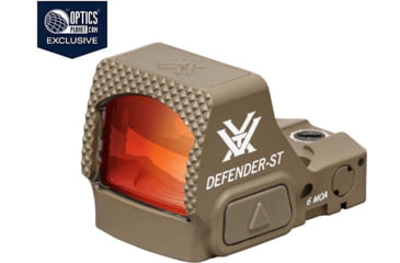 Image of Vortex Optics OPMOD Defender-ST 1x Reflex Micro Red Dot, 6 MOA Dot, Tan, 843829145855