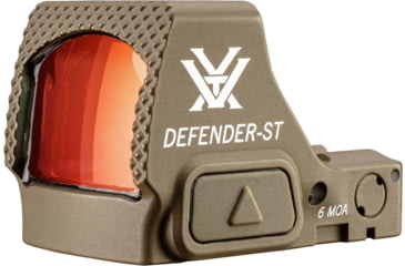 Image of Vortex Optics OPMOD Defender-ST 1x Reflex Micro Red Dot, 6 MOA Dot, Tan, 843829145855