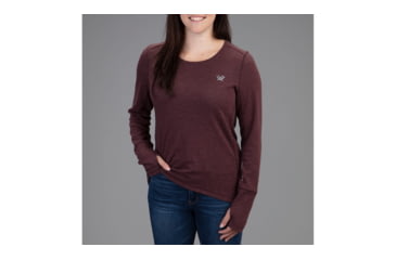 Image of Vortex Point To Point Long Sleeve Shirt - Womens, Rich Mahogany, Small, 220-27-RMAS