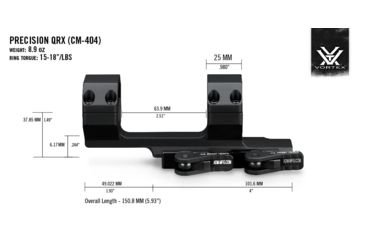 Image of Vortex Precision QR Cantilever Mount 30mm 2in offset, Black, CM-404