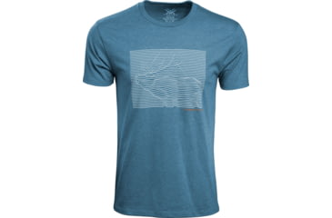 Image of Vortex Raglan Core Logo Long Sleeve T-Shirt - Mens, Steel Blue Heather, Extra Large, 220-45-SBHXL