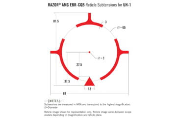 Image of Vortex Razor AMG UH-1 Gen II Holographic Sight, EBR-CQB Reticle, Illuminated Red, Black, AMG-HS02