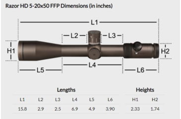 Image of Vortex Razor HD 5-20x50mm Rifle Scope, 35mm Tube, First Focal Plane, Stealth Shadow, Hard Anodized, Red EBR-2B MRAD Reticle, MOA Adjustment, Multi, RZR-52006