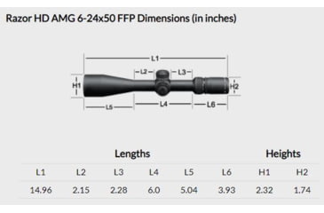 Image of Vortex Razor HD AMG 6-24 x 50 FFP EBR-7 MOA, Black, RZR-AMG-4