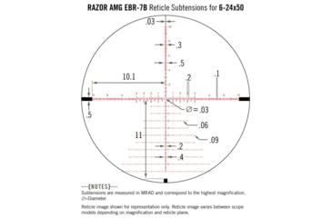 Image of Vortex Razor HD AMG 6-24 x 50 FFP EBR-7 MRAD, Black, RZR-AMG-5