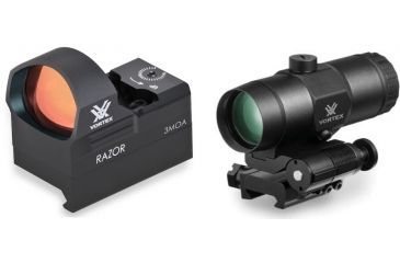 Image of Vortex Razor Red Dot Sight, 3 MOA Dot with 3x Magnifier with Flip Mount