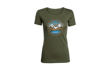 Image of Vortex Reflection Lake T-Shirt - Womens, Military Green, Small, 220-63-MGRS