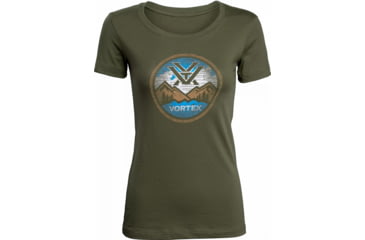 Image of Vortex Reflection Lake T-Shirt - Womens, Military Green, Small, 220-63-MGRS