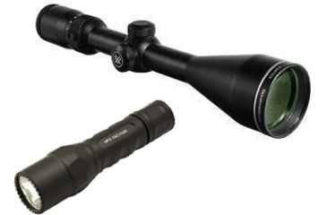 Image of Vortex Diamondback 3.5-10x50 BDC Reticle Matte Black Rifle Scope w/ Surefire 6PX Tactical LED Flashlight 