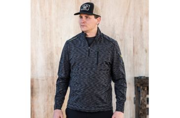 Image of Vortex Scout-About Quarter Zip - Mens, Black Heather, Large, 120-03-BLHL