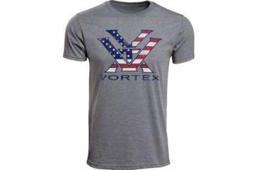 Image of Vortex Stars And Bars T-Shirt - Mens, Ash Heather, 2X, 120-27-AAH2X
