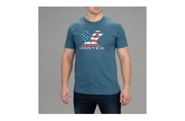 Image of Vortex Stars and Stripes Short Sleeve T-Shirt - Mens, Blue, Medium, 121-13-SBHM