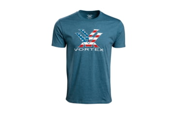 Image of Vortex Stars and Stripes Short Sleeve T-Shirt - Mens, Blue, Medium, 121-13-SBHM