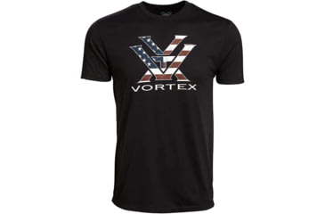 Image of Vortex Stars and Stripes Short Sleeve T-Shirts - Mens, Black, XL, 121-13-BLKXL