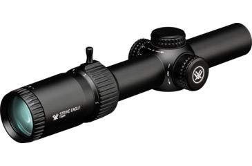 Image of Vortex Strike Eagle 1-6x24 mm Rifle Scope, 30 mm Tube, Second Focal Plane, Black, Matte, Red AR-BDC3 Reticle, MOA Adjustment, SE-1624-2