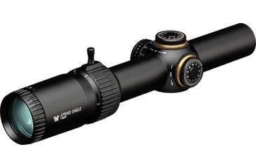 Image of Vortex Strike Eagle 1-6x24 mm Rifle Scope, 30 mm Tube, Second Focal Plane, Black, Matte, Red AR-BDC3 Reticle, MOA Adjustment, SE-1624-2