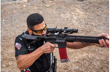 Image of Vortex Strike Eagle 1-6x24 mm Rifle Scope, 30 mm Tube, Second Focal Plane, Black, Matte, Red AR-BDC3 Reticle, MOA Adjustment, SE-1624-2