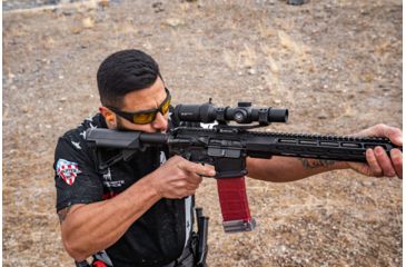 Image of Vortex Strike Eagle 1-6x24 mm Rifle Scope, 30 mm Tube, Second Focal Plane, Black, Matte, Red AR-BDC3 Reticle, MOA Adjustment, SE-1624-2