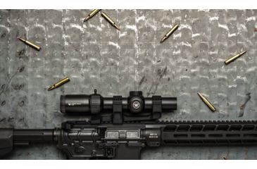 Image of Vortex Strike Eagle 1-6x24 mm Rifle Scope, 30 mm Tube, Second Focal Plane, Black, Matte, Red AR-BDC3 Reticle, MOA Adjustment, SE-1624-2