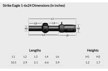 Image of Vortex Strike Eagle 1-6x24mm Rifle Scope, 30mm Tube, Second Focal Plane, Black, Matte, Red AR-BDC3 Reticle, MOA Adjustment, SE-1624-2