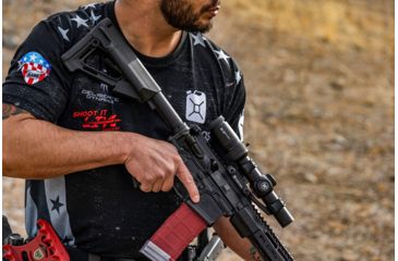 Image of Vortex Strike Eagle 1-8x24 mm Rifle Scope, 30 mm Tube, Second Focal Plane, Black, Matte Anodized, Red AR-BDC3 Reticle, MOA Adjustment, SE-1824-2