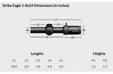 Image of Vortex Strike Eagle 1-8x24mm Rifle Scope, 30mm Tube, Second Focal Plane, Black, Matte Anodized, Red AR-BDC3 Reticle, MOA Adjustment, SE-1824-2