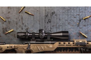 Image of Vortex Strike Eagle 5-25x56 mm Rifle Scope, 34 mm Tube, First Focal Plane, Black, Matte, Red EBR-7C MRAD Reticle, Mil Rad Adjustment, SE-52504