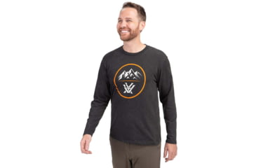 Image of Vortex Three Peaks LS T-Shirt - Mens, Charcoal Heather, M, 222-01-CHHM