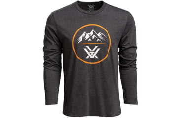 Image of Vortex Three Peaks LS T-Shirt - Mens, Charcoal Heather, M, 222-01-CHHM