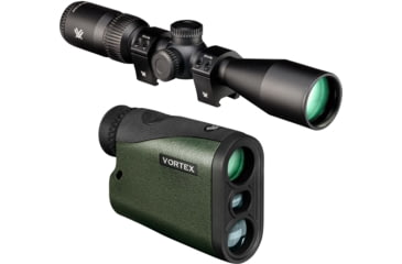 Image of Vortex Triumph HD 3-9x40mm 1 inch Tube Rifle Scope, TRI-3901, and Crossfire HD 1400 Laser Rangefinder, LRF-CF1400 