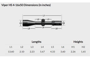 Image of Vortex Viper HS 4-16x50mm Rifle Scope, 30mm Tube, Second Focal Plane, Black, Hard Anodized, Non-Illuminated Dead-Hold BDC Reticle, MOA Adjustment, VHS-4307