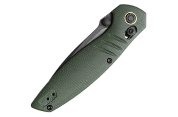 Image of Vosteed Corsair Green Folding Knife, 4.25in Closed, 3.25in Black Stonewash Nitro V Steel Modified Drop Point Blade, Green Canvas Micarta Handle, CS29NPMN