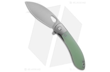 Image of Vosteed Nightshade Folding Knife, 3.30in, ELMAX, Drop Point Blade, G10 Jade Handle, Gray/Jade, 7.50in, BHQ-194201