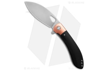 Image of Vosteed Nightshade Folding Knife, 3.30in, ELMAX, Drop Point Blade, Micarta Black Handle, Steel/Black, 7.50in, BHQ-194199