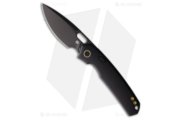 Image of Vosteed Psyop Top Folding Knife, 3.32in, ELMAX, Drop Point Blade, Titanium Black Handle, Black/Black, 8.01in, BHQ-201103