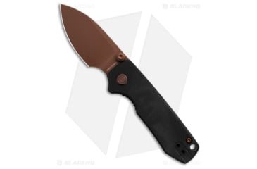 Image of Vosteed Raccoon Cub Folding Knife, 2.30in, Sandvik 14C28N, Drop Point Blade, G10 Black Handle, Copper/Black, 5.53in, BHQ-204820
