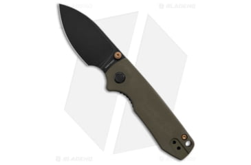 Image of Vosteed Raccoon Cub Folding Knife, 2.30in, Sandvik 14C28N, Drop Point Blade, G10 OD Green Handle, Black/OD Green, 5.53in, BHQ-204818