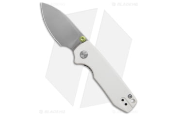 Image of Vosteed Raccoon Cub Folding Knife, 2.30in, Sandvik 14C28N, Drop Point Blade, G10 White Handle, Steel/White, 5.53in, BHQ-204819