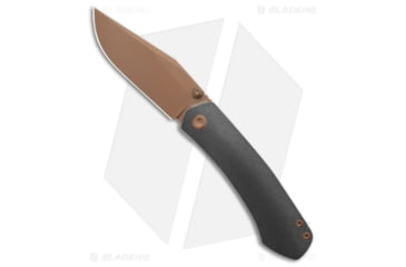 Image of Vosteed Vallhund Folding Knife, 3.02in, CPM S35VN Stainless Steel, Clip Point Blade, Titanium Black Handle, Copper/Black, 6.90in, BHQ-216806