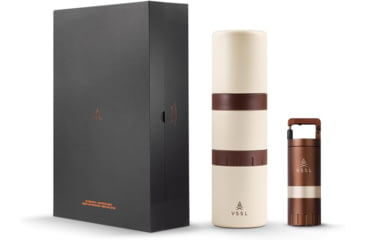 Image of VSSL Nest Pour-Over Coffee Kit w/Java G25 Grinder Gift Set, Cream/Coffee, B145251-000